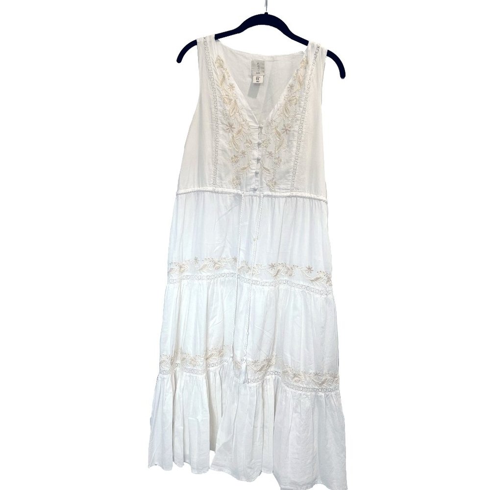 Joie Embroidery & Crochet Prairie Dress